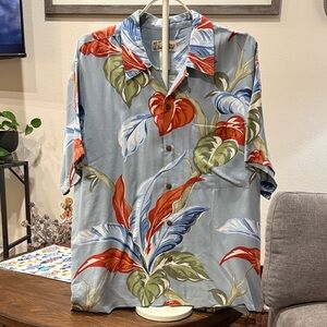 Pataloha Men's Blue Tropical Print Shirt Limited Edition